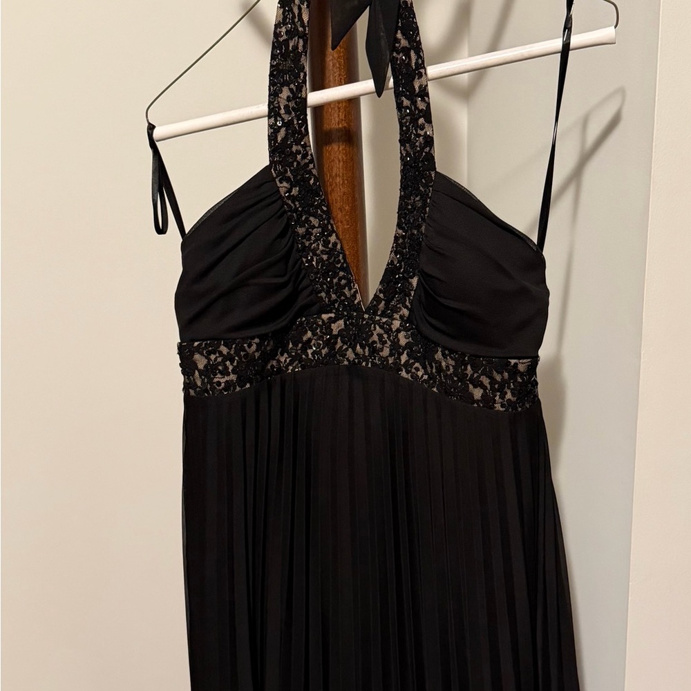 Elegant Black Halter Dress